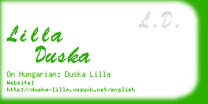 lilla duska business card